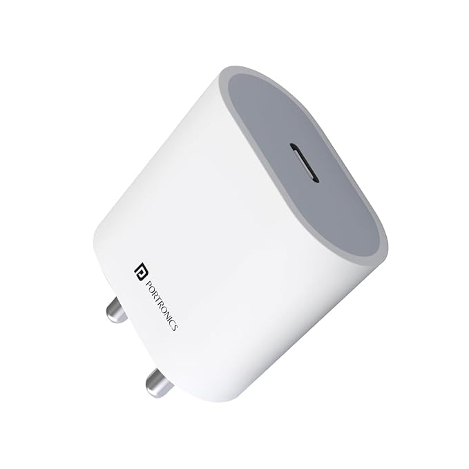 Portronics Adapto 20 Type C 20w Charger for Android,iPhone