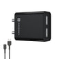 Portronics Adapto 66 2.4A 12w Dual USB Port 5V/2.4A Wall Charger (Black)