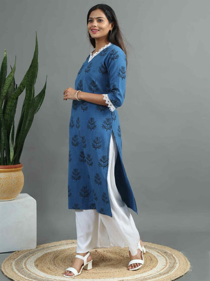 Indigo Printed Kurta