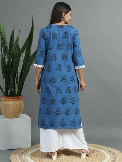 Indigo Printed Kurta