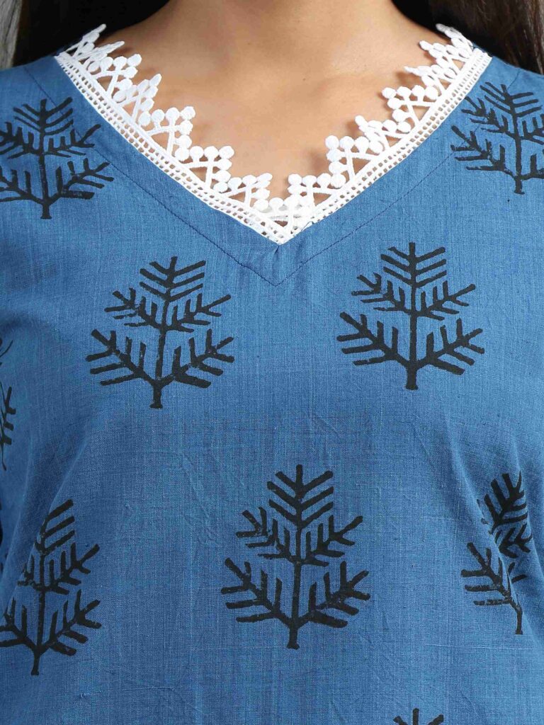 Indigo Printed Kurta