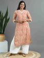 Floral Printed Kurta Yellow and Magenta Floral Printed Kurta