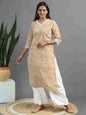 Yellow Printed Kurta