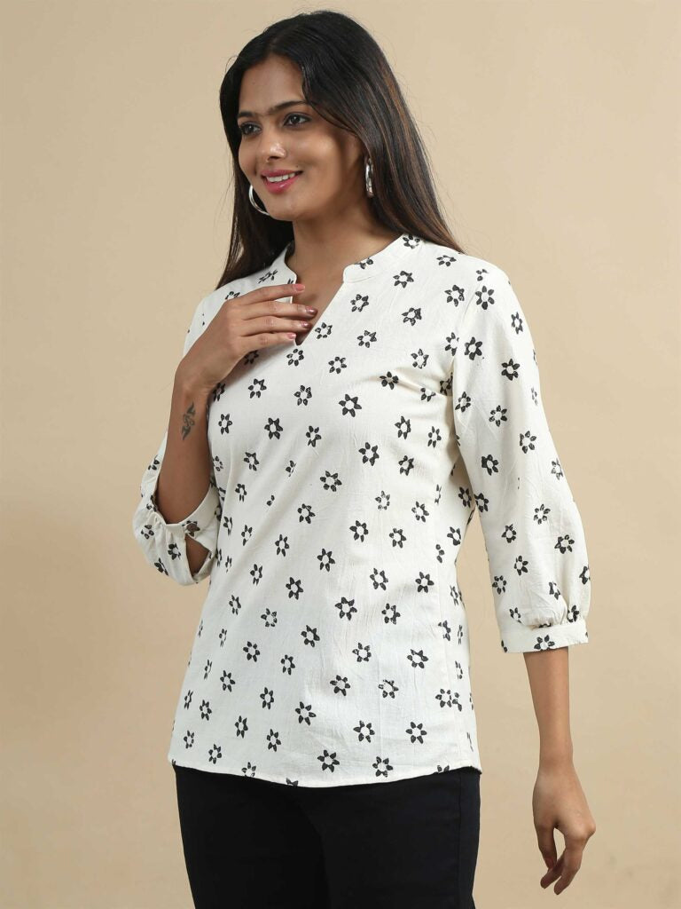 Black and White Printed Tunic