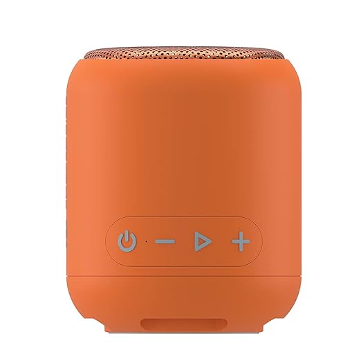 Portronics SoundDrum 1 10W TWS Portable Bluetooth 5.3 Speaker with Powerful Bass, Inbuilt-FM & Type C Charging Cable Included(Orange)