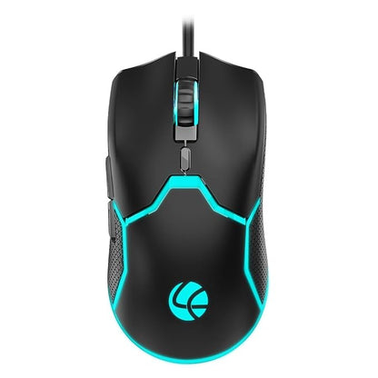 LAPCARE Champ Razor 3600 DPI Optical Sensor Gaming Mouse with Rainbow Light | Marco 6G Keys | 5m Clicks | ABS Material | Optical Sensor| Rubber Oil + Laser Carving (LGM 204)