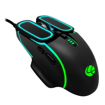 LAPCARE Champ VOYAGER 7200 DPI Optical Sensor Gaming Mouse with Dazzling RGB Light | Marco 7G Keys | 5m Clicks | ABS Material | Rubber Oil + Laser Carving (LGM 201)