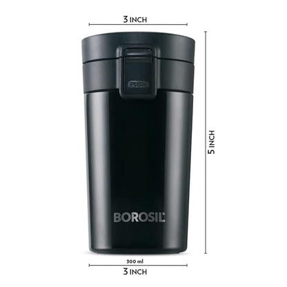 Borosil - Vacuum Insulated Hydra Coffeemate Stainless Steel Travel Mug - Spill Proof - hot and Cold