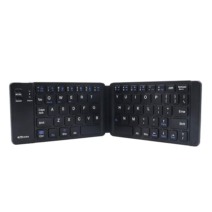 Portronics Chicklet Foldable QWERTY Keyboard, Mini Pocket Sized, Black