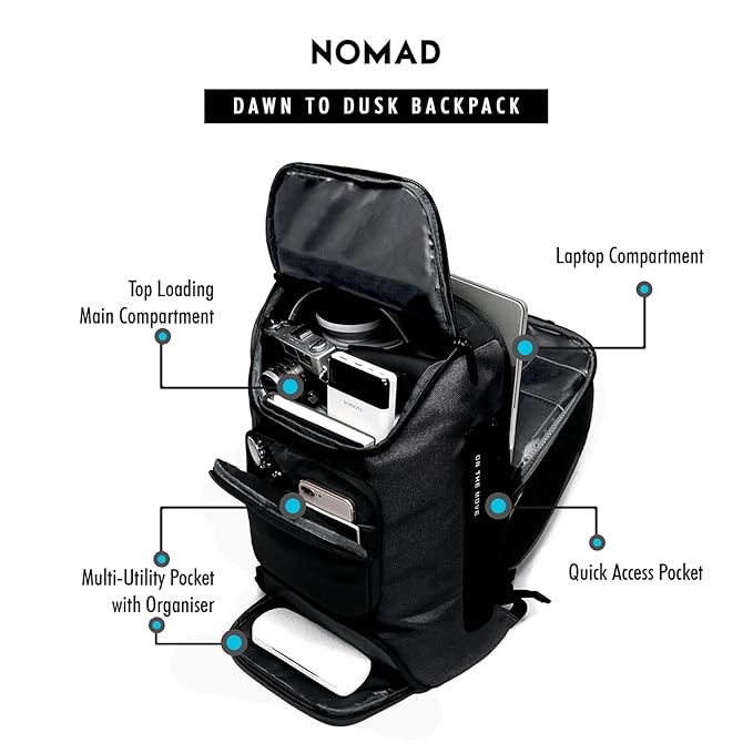 Okami Nomad Lite Laptop Backpack for Laptops Upto 15.6" (Black)