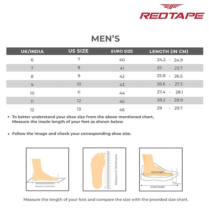 Red Tape Casual Sneaker Shoes for Men | Elegantly Rounded Front, Soothing Insole & Impact-Resistant Comfort