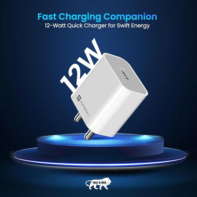 Portronics Adapto 12 2.4A 12W Fast Wall Charger