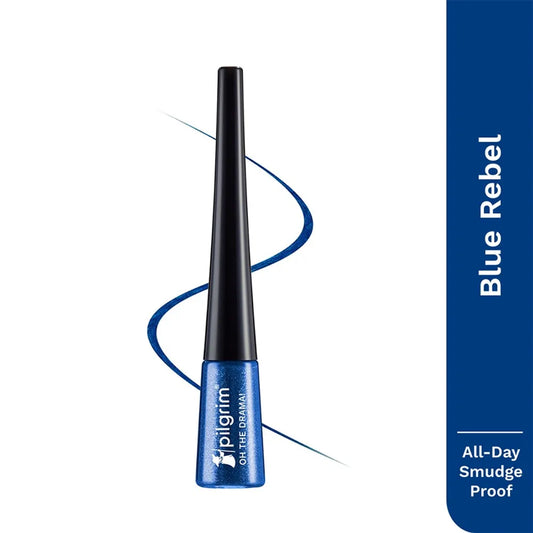 Pilgrim Oh The Drama - Blue Rebel Metallic Eyeliner Rich Vibrant Colour Water Resistant