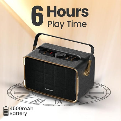 Portronics Harmony 80W Premium Portable HD Sound Speaker, Upto 6 Hours Playtime, 2.1 Channel, Bass Boost Technology, Bass/Treble Adjustment, Bluetooth Connectivity, Aux in, USB in, Bass Radiator