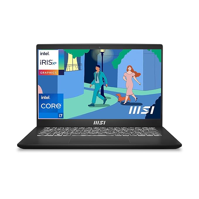 MSI Modern 14, Intel 12Th Gen. I7 1255U,36Cm Laptop(16Gb/512Gb Nvme Ssd/Windows 11 Home/Iris Xe/Classic Black/1.4Kg), C12Mo-1202In