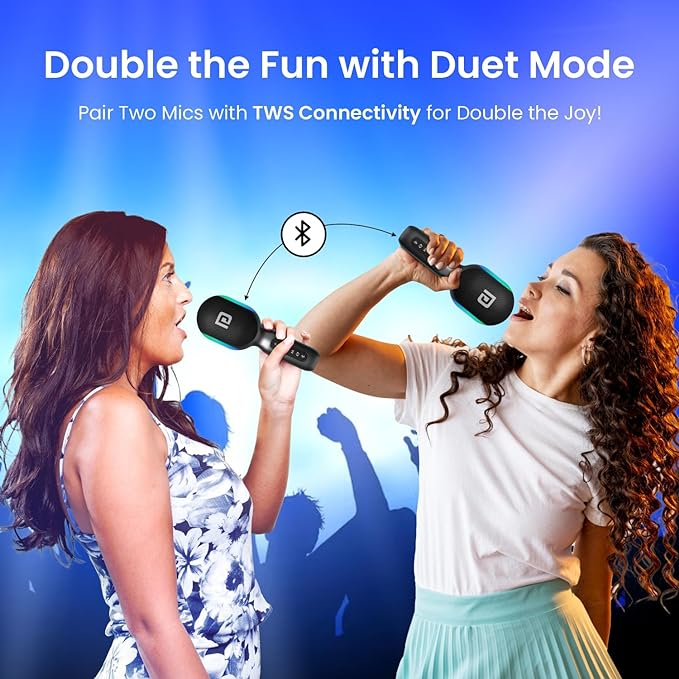 Portronics Dash 2 Wireless Bluetooth Karaoke Mic with 10W