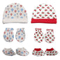 LuvLap 100% Cotton Baby Caps, Mittens and Booties Combo Set for 0-6 Months - Pack of 2 (Assorted)