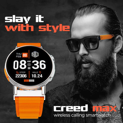 Nu Repiblic Creed Max 1.43" HD IPS Display | BT Calling & Music | IP67 Water Resistant | Rotating Crown | Up to 20 days Standby Time | Multi Sports Modes