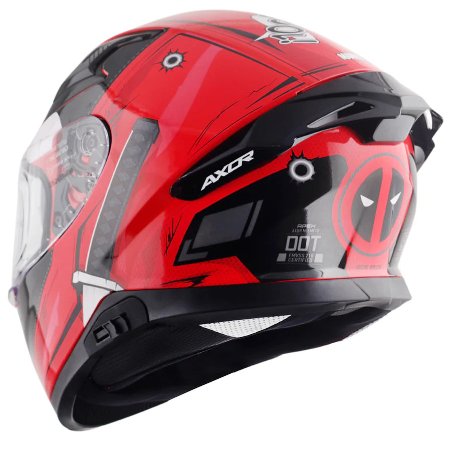 Axor Apex Marvel Deadpool Helmet (Men & Women) Red & Black