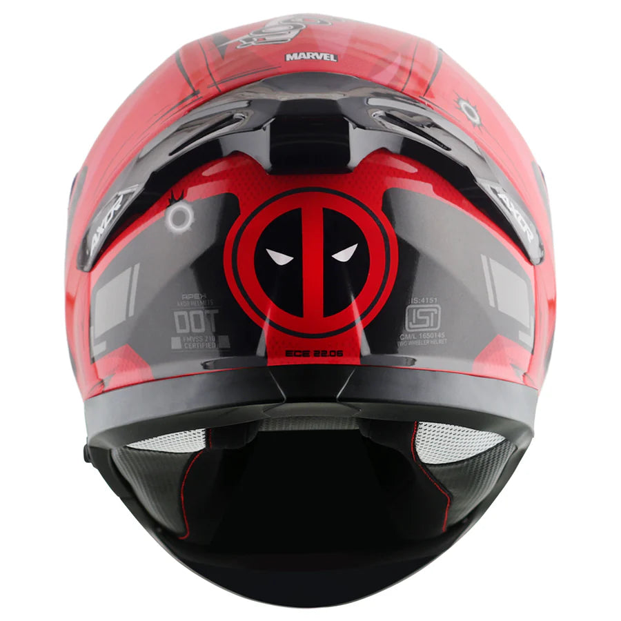 Axor Apex Marvel Deadpool Helmet (Men & Women) Red & Black