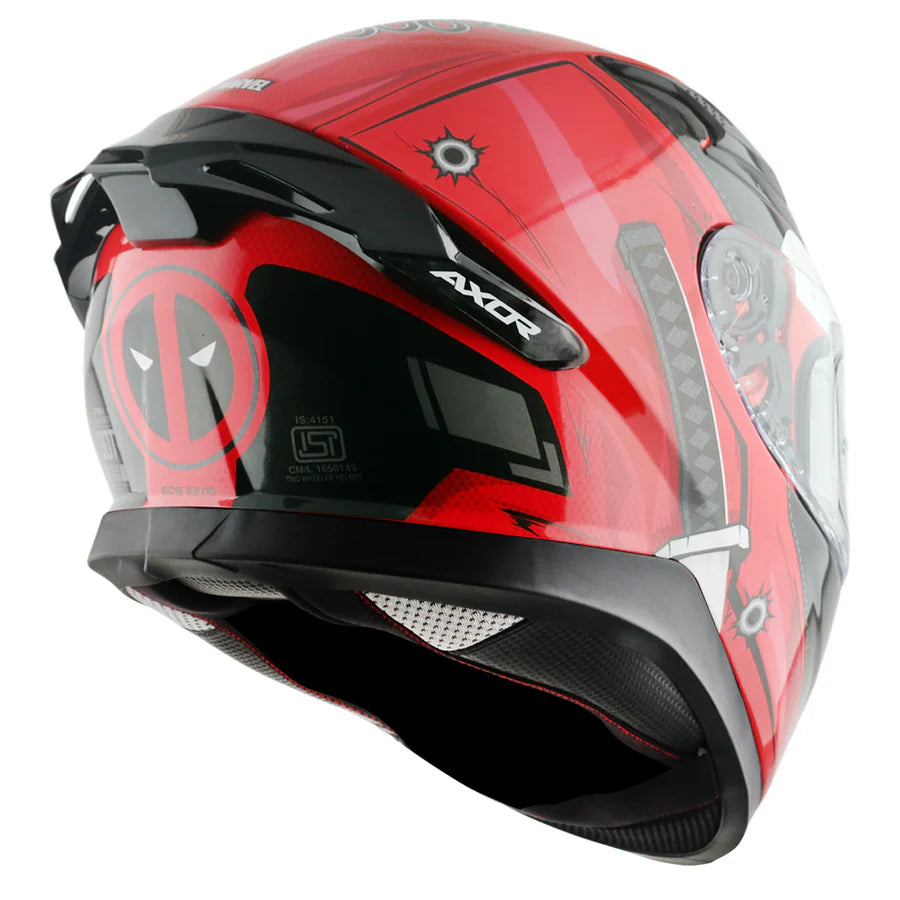 Axor Apex Marvel Deadpool Helmet (Men & Women) Red & Black