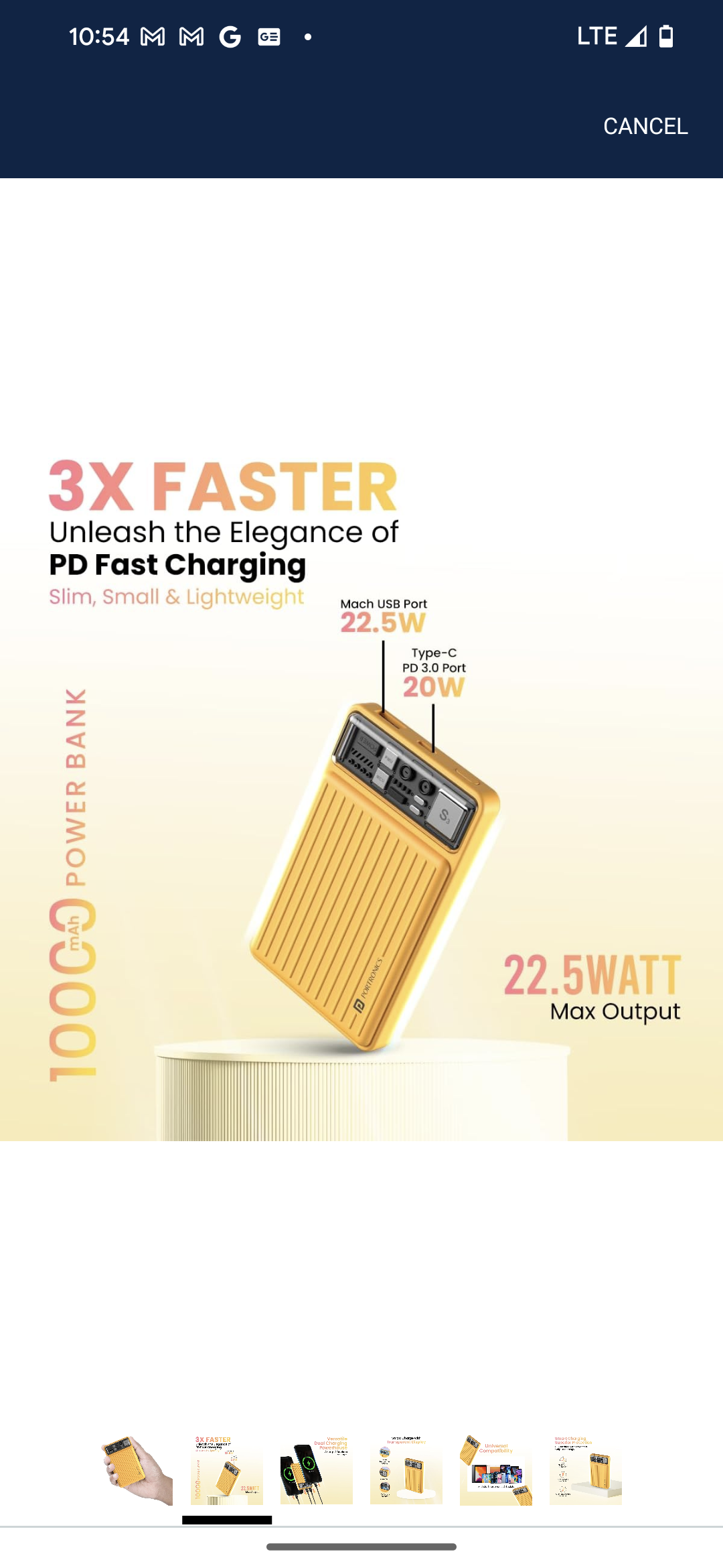 Portronics Luxcell Mini 10K Advanced 10000 mAh