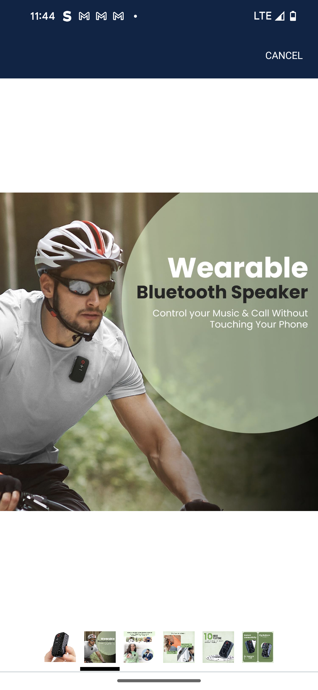 Portronics Talk Three Wearable Bluetooth Speaker with Mic.