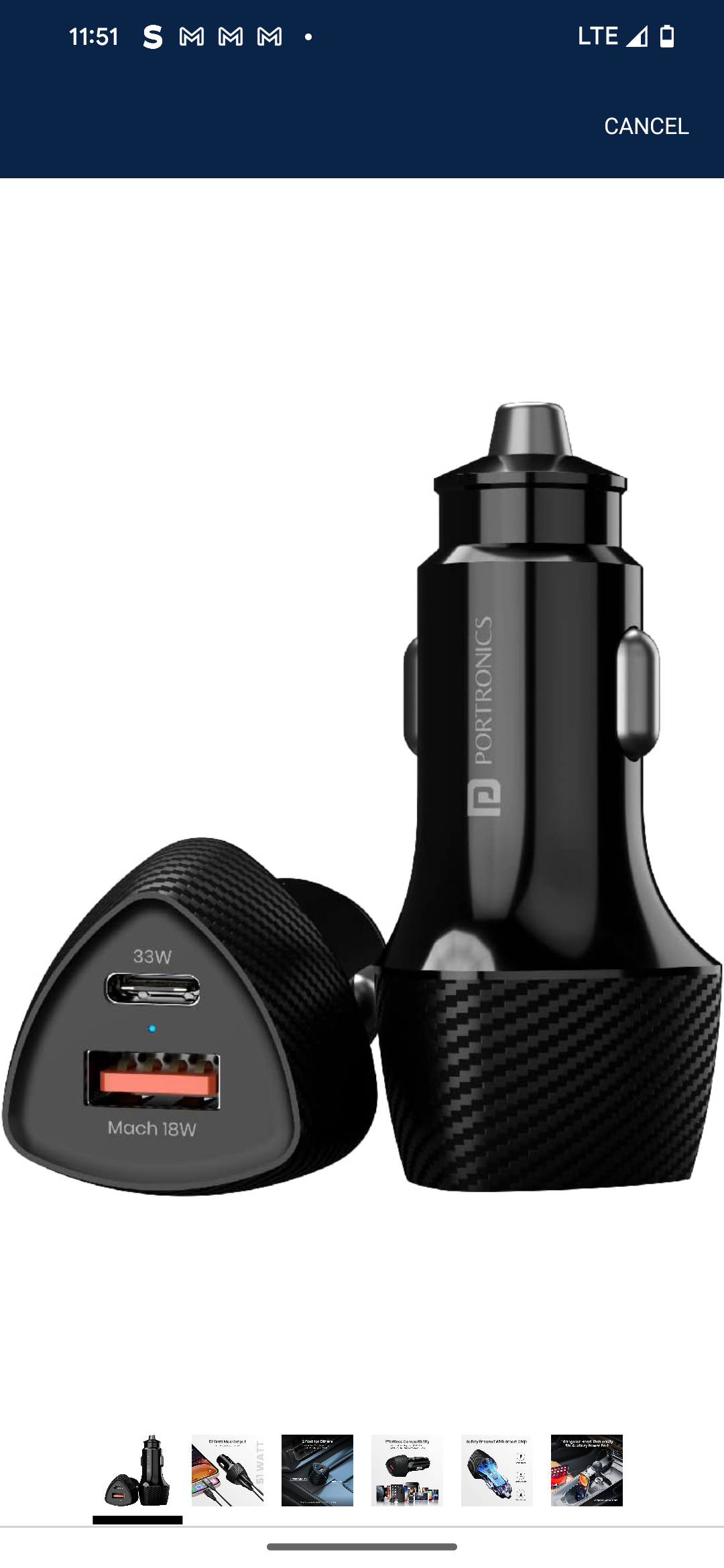 Portronics 51W Car Power 16