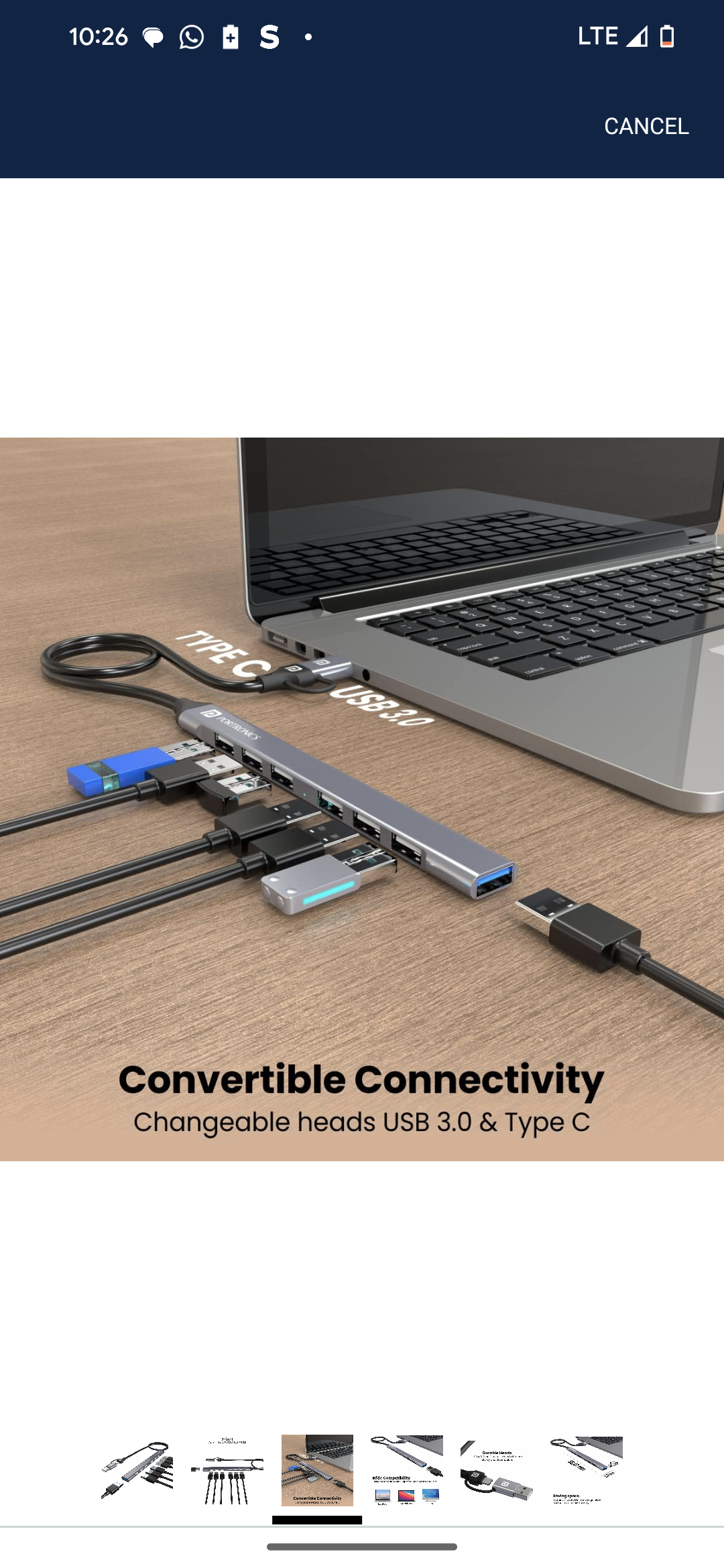 Portronics Mport 7 USB Hub (7-in-1), Multiport Adapter