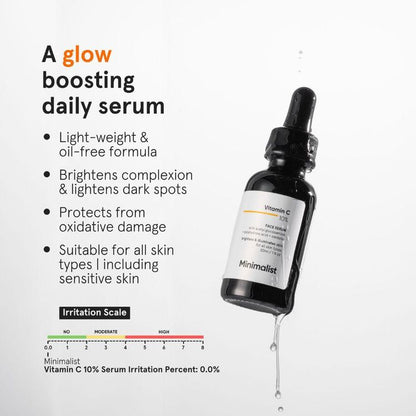 Minimalist
10% Vitamin C Serum For Face For Illuminating Skin For Beginners
(30ml)