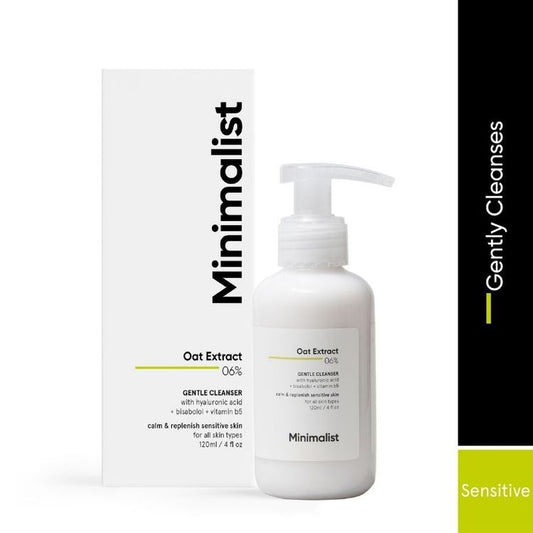 Minimalist
6% Oat Extract Gentle Cleanser With Hyaluronic Acid For Sensitive Skin
(120ml)