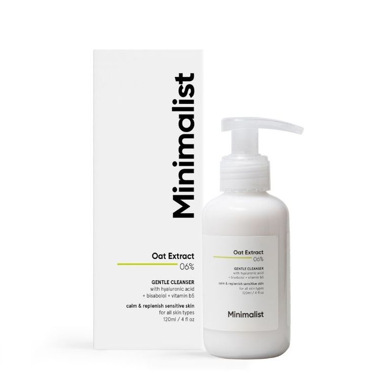 Minimalist
6% Oat Extract Gentle Cleanser With Hyaluronic Acid For Sensitive Skin
(120ml)