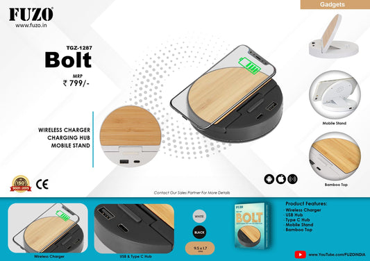 Bolt - Wireless Charger + Charging Hub + Mobile Stand